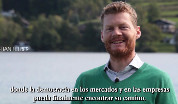 Fotograma del vídeo de presentació del documental sobre l'Economia del Bé Comú Font: 