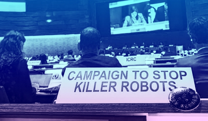El Centre Delàs és part activa de la campanya internacional #StopKillerRobots. Font: #StopKillerRobots