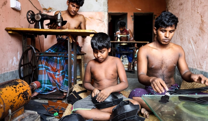 Treballadors del cuir a Bangladesh. Font: GMB Akash