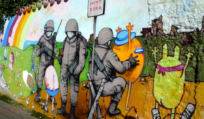 La violència es combat a Colòmbia amb el grafiti. Font: Wikimedia Font: 