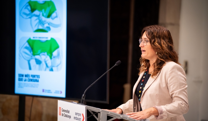 La iniciativa va ser anunciada per la consellera de la Presidència, Laura Vilagrà, el passat mes de juliol com a resposta a la censura valenciana. Font: Govern.cat