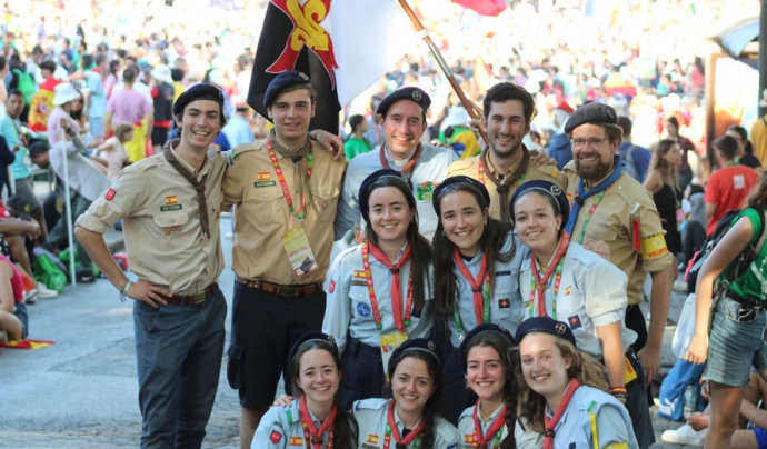 Voluntaris de Guies i Scouts d'Europa a la JMJ Font: Guilhem de Crémiers