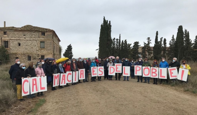 Acte de la Iniciativa popular per a preservar la casa familiar del President Macià a Alcarràs. Font: #SalvemCalMacià