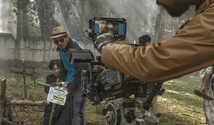 Imatge del rodatge de 'Chuzalongo' a l'Equador en la qual participa Clack Audiovisual. Font: Clack Audiovisual