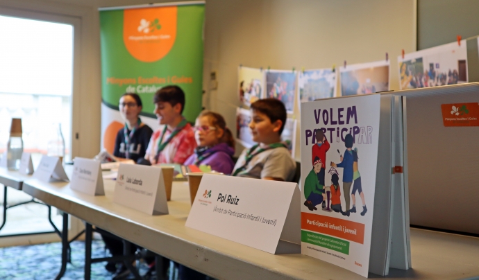 Presentació de la publicació 'Participació infantil i juvenil.Experiències del projecte Laboratori d’Acció i Innovació Educativa als agrupaments' de MEG Font: Minyons Escoltes i Guies de Catalunya