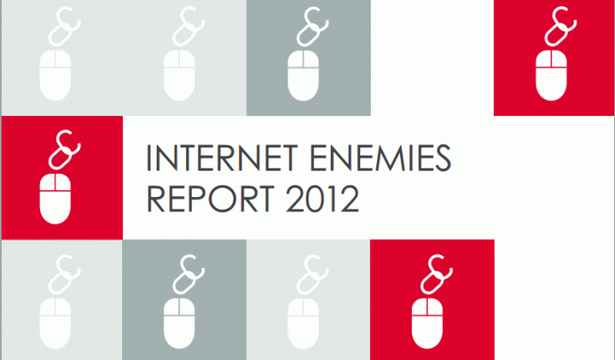 Portada de l'Informe “Els enemics d'Internet” Font: 