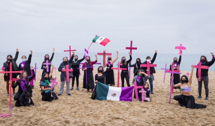 Una de les intervencions de Furia Mexicana per recordar les víctimes de feminicidis a Mèxic. Font: Furia Mexicana