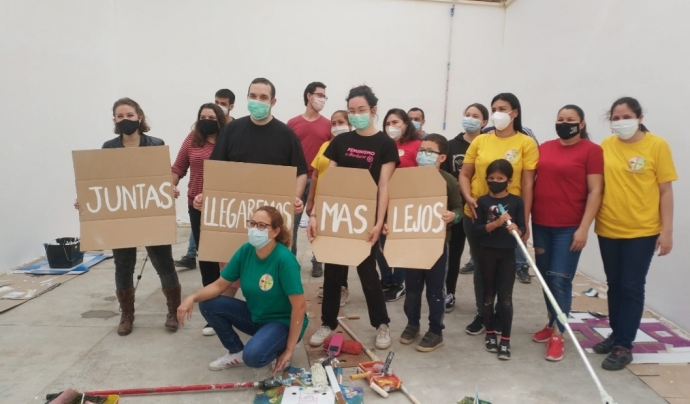 Diverses entitats, entre les quals es troba Mujeres Unidas Entre Tierras, han engegat una campanya per crear un espai cooperatiu a L'Hospitalet. Font: Isabel Valle Brun