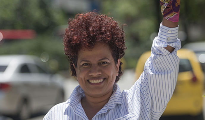 Ismaria Zapata, activista feminista lesbiana, sociòloga amb mestratge en Estudis Humanístics i membre de la regidoria col·lectiva Estamos Listas. Font: Idem TV