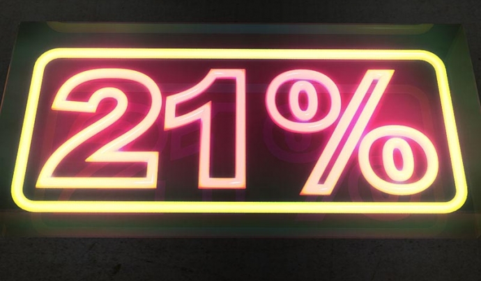 Imatge llums amb el número 21%