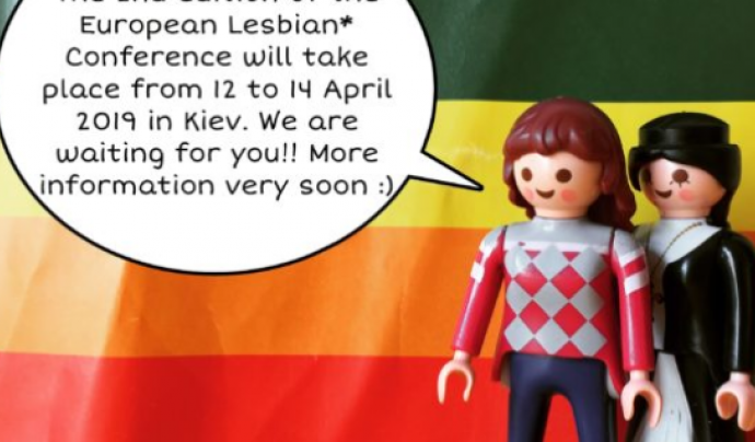 La segona conferència europea de lesbianes tindrà lloc a Kiev del 12 al 14 d'abril de 2019. Font: IdemTV