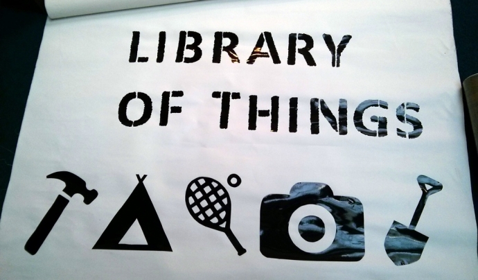 Pancarta d'questa original biblioteca Font: 