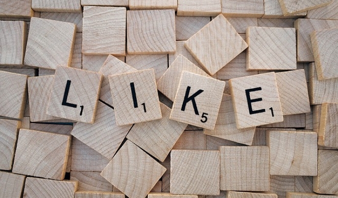"Like" (m'agrada) a les xarxes socials. Font: Pixabay Font: 