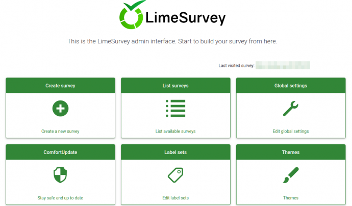 Limesurvey és una eina de creació d’enquestes en línia.  Font: Limesurvey