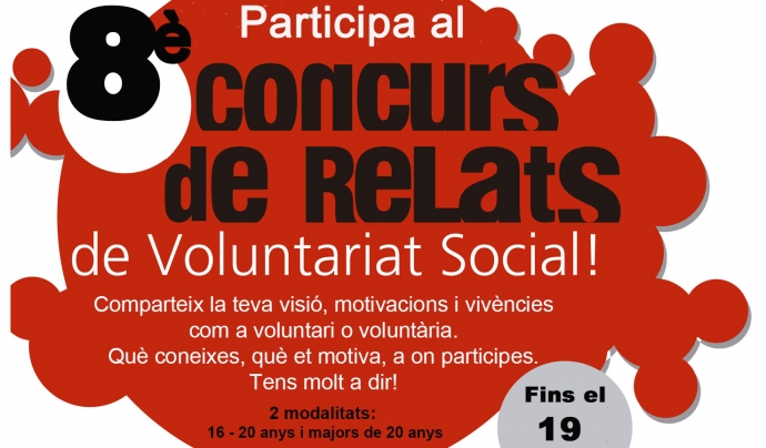 Participa al 8è Concurs de Relats de Voluntariat Social a Lleida Font: 