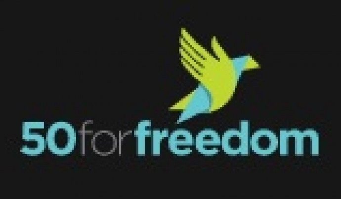 Logo de la campanya. Font: 50 For Freedom