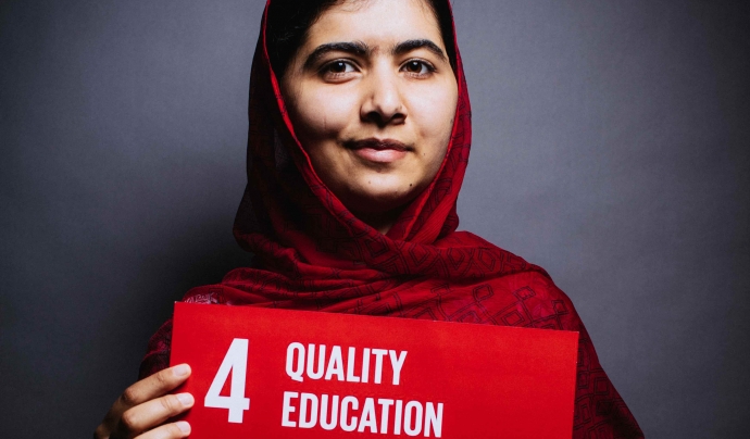 L'activista Malala Yousafzai dóna suport a l'ODS d'una educació de qualitat Font: ODS