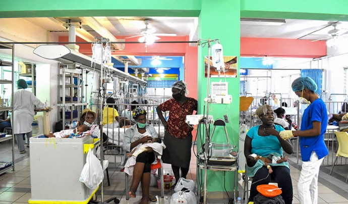La FNPH gestiona l'Hospital St. Damien, l'únic hospital pediàtric que funciona a la capital d'Haití. Font: FNPH