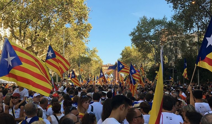 Manifestació de la Diada Nacional de Catalunya de 2016 Font: Xavier Dengra a la Viquipèdia