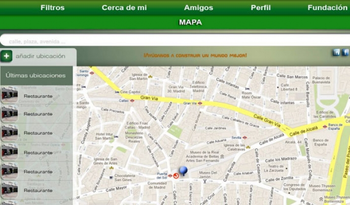 Captura de pantalla de l'aplicació Mapp4all Font: 