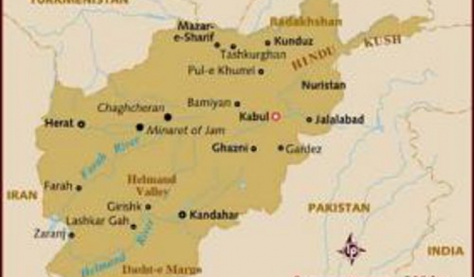 Mapa de Afganistan. Font: 