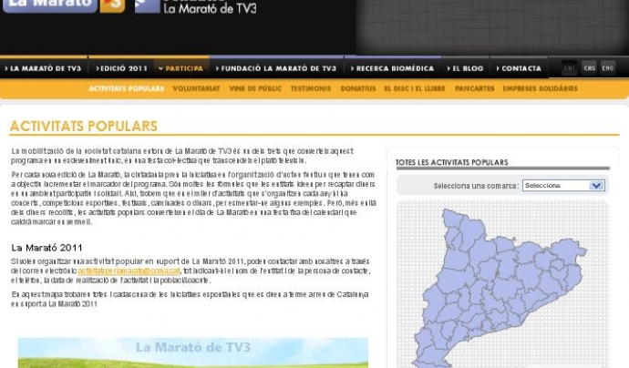 Imatge de la web de la Fundació de La Marató Font: 