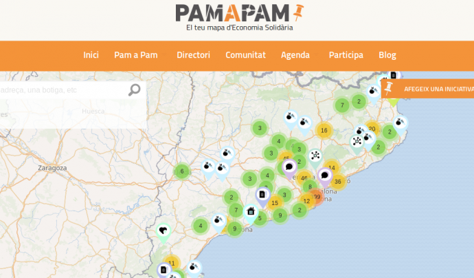 Captura de pantalla del mapa de 'Pam a Pam'