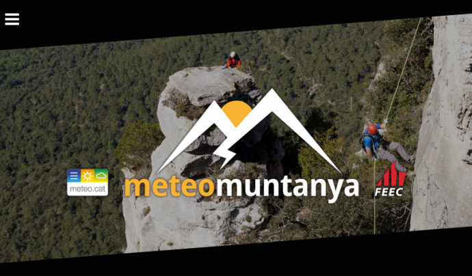 Neix el portal meteomuntanya per reunir informació meteorològica d'utilitat a les activitats de muntanya (imatge: meteomuntanya.cat) Font: 