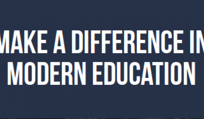 Make a difference in modern education. Font: Plana web dels premis TELL US Font: 