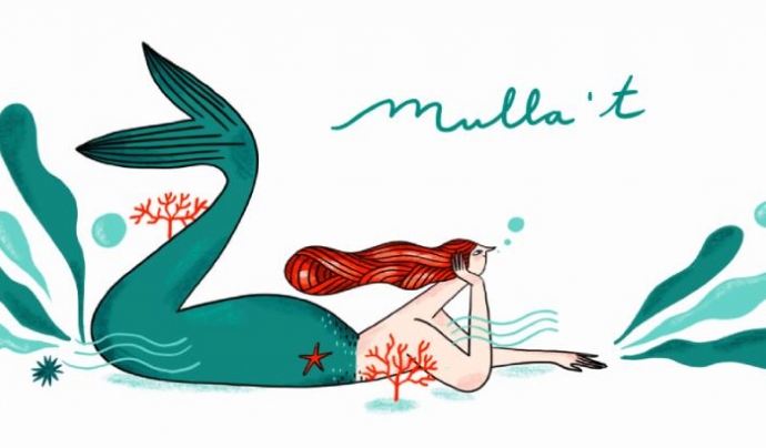 Una sirena és la imatge del 'Mulla't' 2022 i l'ha dissenyada la il·lustradora Anna Grimal. Font: Fundació Esclerosi Múltiple