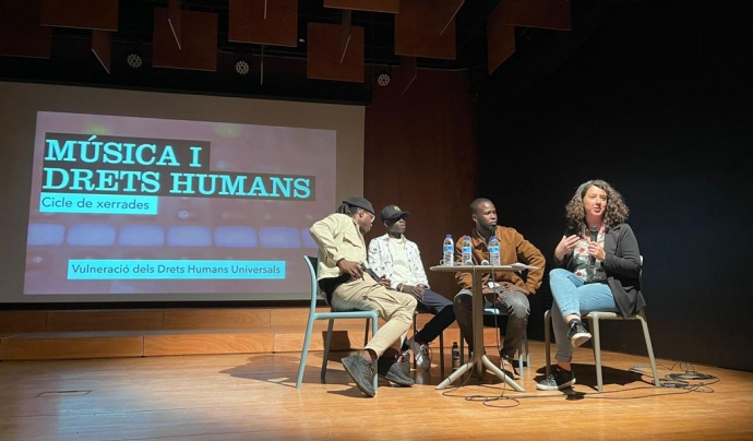 El cicle 'Música i Drets Humans', organitzat amb la col·laboració de la Coordinadora d'ONGD i aMS de Lleida, va debatre sobre la situació al Senegal. Font: Twitter @CoordONGDLleida
