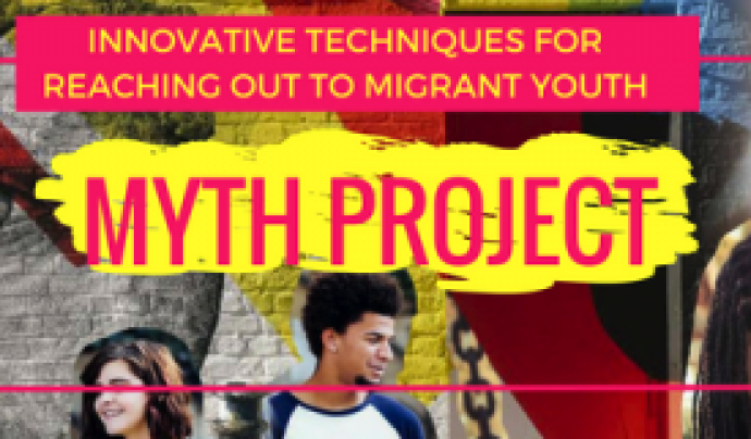 Logo de Myth Project, Innovative Techniques for reaching out to migrant youth Font: ABD