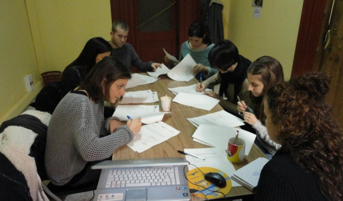 Grup que fa pràctiques laborals a Florència en el marc de Care for Diversity II Font: 