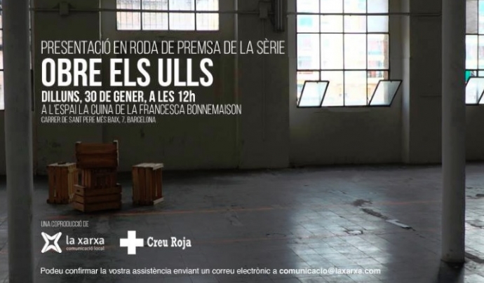 Cartell de la campanya #ObreElsUlls. Font: Creu Roja Font: 