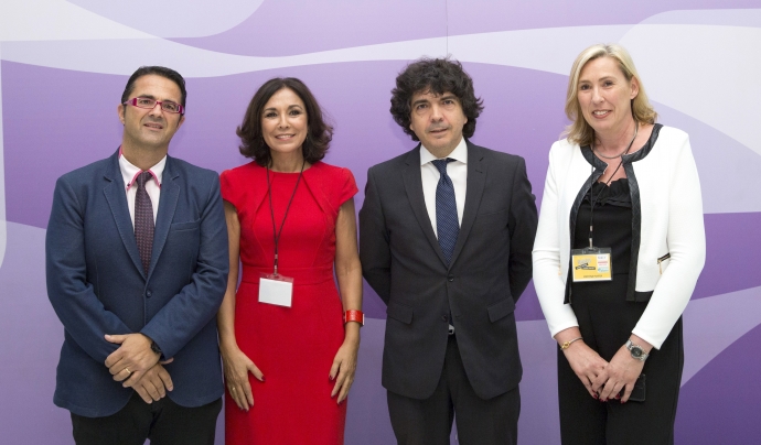 D’esquerra a dreta, Juan Carrión, Isabel Gemio, Mario Garcés i Cristina Fuster, representants de les organitzacions impulsores del projecte Font: Fundació Gemio