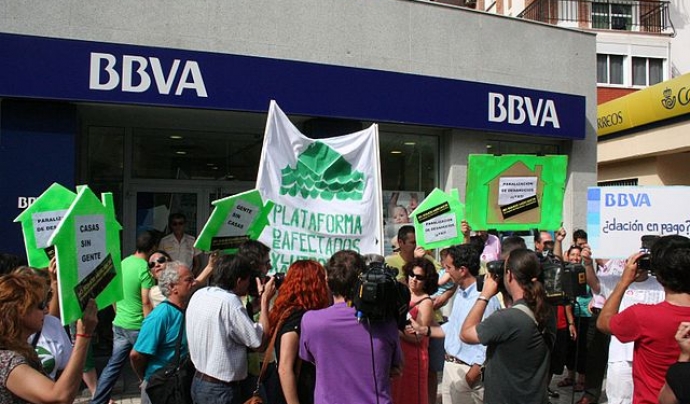 La PAH en una acció a Màlaga. Foto: Afrox (Wikimedia Commons) Font: 