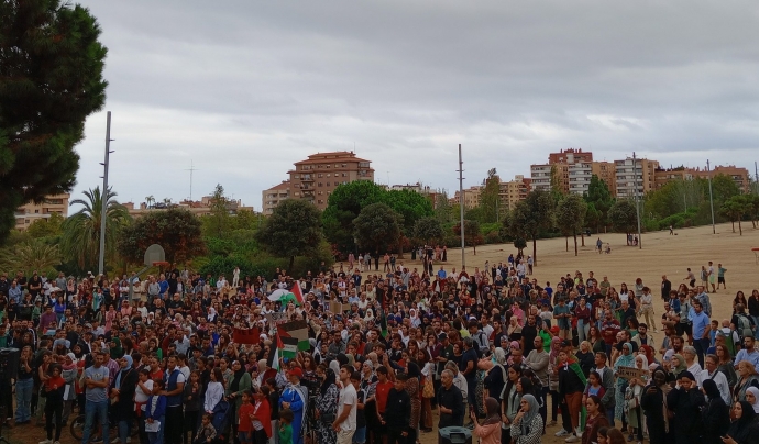 Una de les concentracions que ha organitzat la Comunitat Palestina de Catalunya, a Mataró. Font: Comunitat Palestina de Catalunya (X)