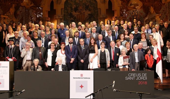 Personalitats i entitats guardonades amb la Creu de Sant Jordi 2018 Font: Generalitat de Catalunya