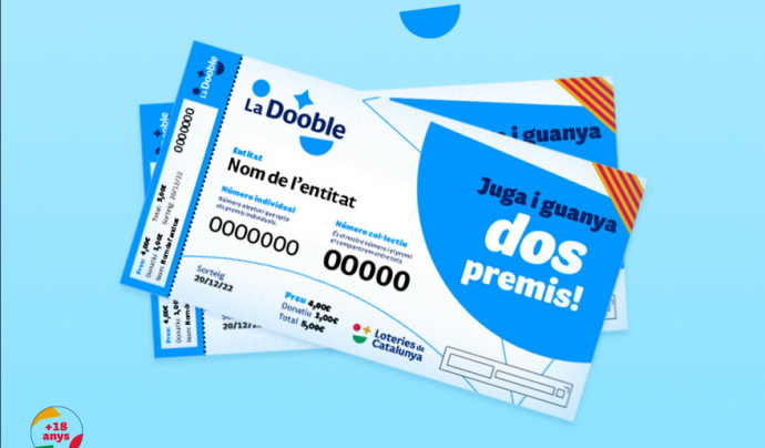 Així seran les participacions de La Dooble, la loteria associativa de Catalunya. Font: Loteries de Catalunya