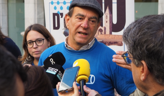 Pau Masramon, portaveu d'Aigua És Vida Girona, afirma que el procés judicial els permetrà sensibilitzar a la ciutadania sobre la realitat del territori. Font: Aigua És Vida