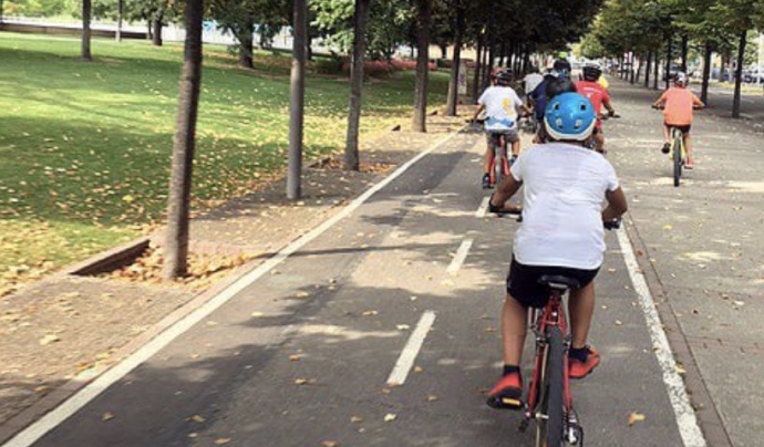 El principal objectiu d'Osona amb Bici és aconseguir una mobilitat segura. Font: Osona amb Bici