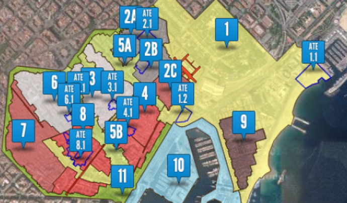 Plànol del Pla d'usos de Ciutat Vella Font: Decidim Barcelona