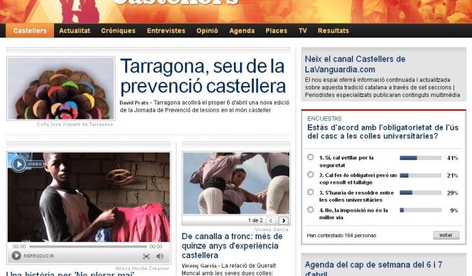 Imatge del portal Castellers de LaVanguardia.com Font: 