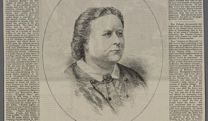 Frances Power Cobbe.  Font: Wikimedia Commons