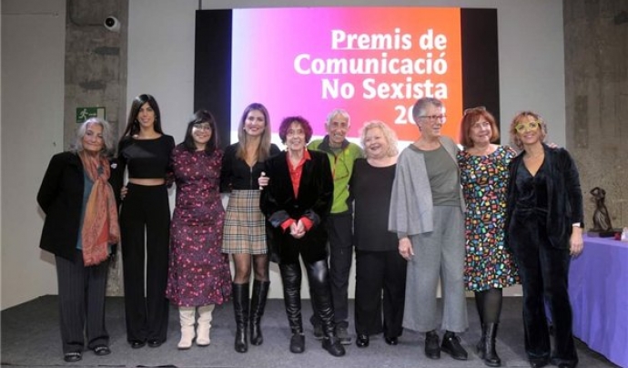 Les guardonades amb els Premis de Comunicació no Sexista 2023. Font: Associació de Dones Periodistes de Catalunya. Font: Associació de Dones Periodistes de Catalunya