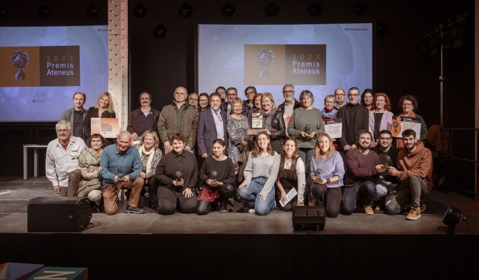 Tots els premiats dels Premis Ateneus 2023  Font: Toni Galitó