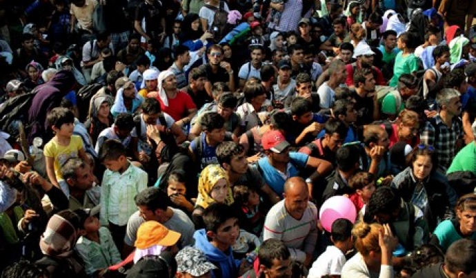 Refugiats acumulats a Idomeni Font: 