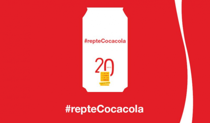 Logotip de la campanya #repteCocacola de Plataforma per la Llengua Font: 