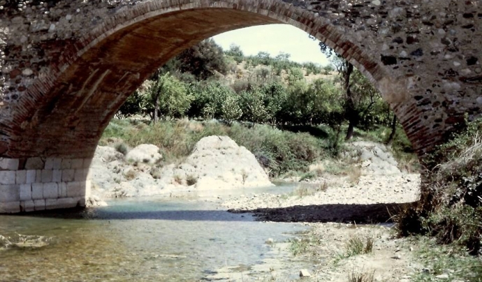 La plataforma demana que s'aturi 'l'espoli' de l'aigua del riu Siurana cap al Baix Camp. Font: Lluís Garcia