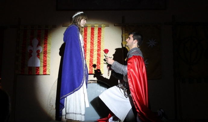 La princesa i el seu Sant Jordi de Montblanc de l'edició 2013 Font: 